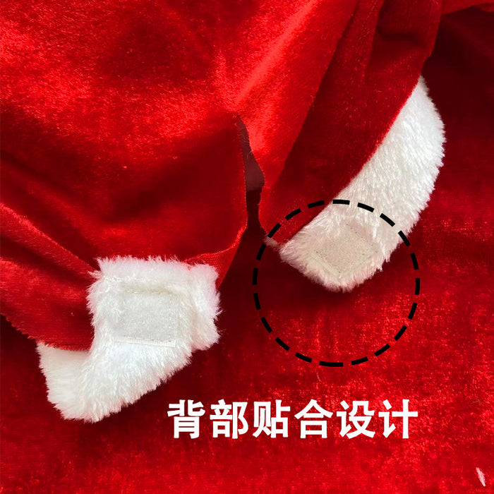 Disfraz de Navidad de terciopelo de oro rojo al por mayor más Santa Santa JDC-CTS-JIAQ001