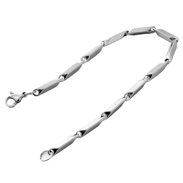 Wholesale Stainless Steel Beveled Melon Seed Chain Stick Chain Bracelet Diamond Chain JDC-BT-KYB004