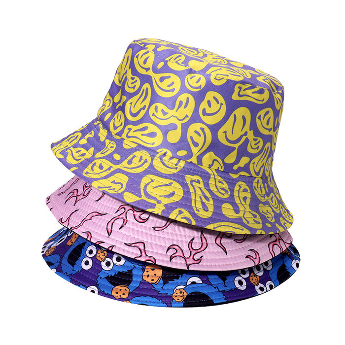 Sombrero de moda al por mayor poliéster Flame Smiley Cartoon Sunshade Sun Cap Moq≥2 JDC-FH-Yuanb023