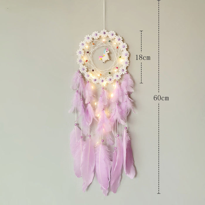 Wholesale Dreamcatcher Feather Iron Circle Flower JDC-DC-SL004