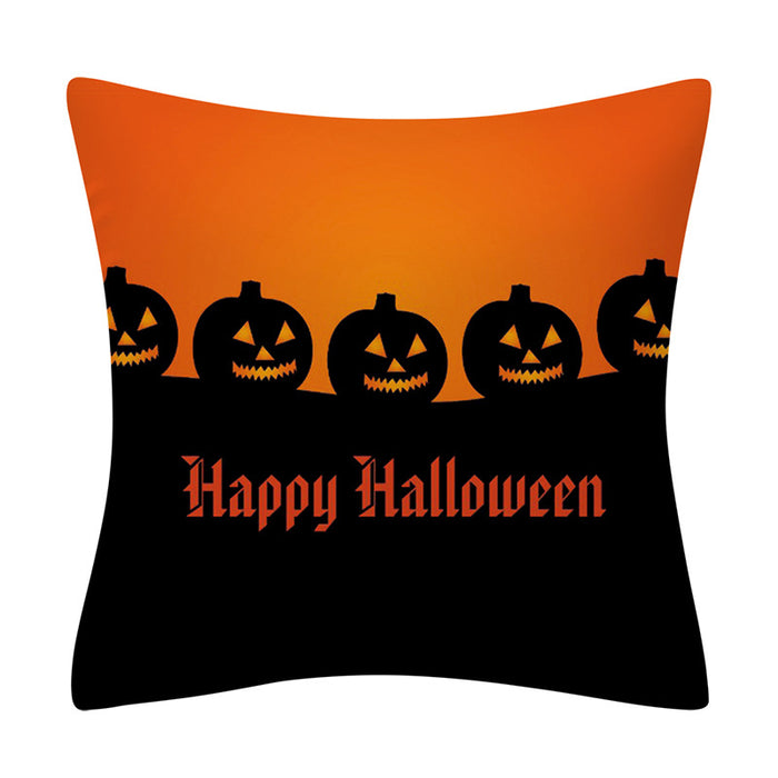 Wholesale Pillowcase Orange Halloween Polyester Pillowcase JDC-PW-Mengde005