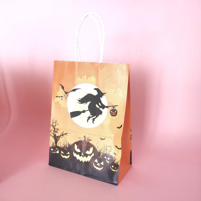 Bolsa de regalo al por mayor Kraft Paper Halloween Portable Bolde de regalo MOQ≥12 JDC-GB-Ganrui011