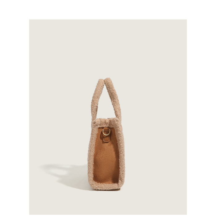Wholesale Shoulder Bag Lamb Wool Letter Plush Handbag Diagonal JDC-SD-Dingw001