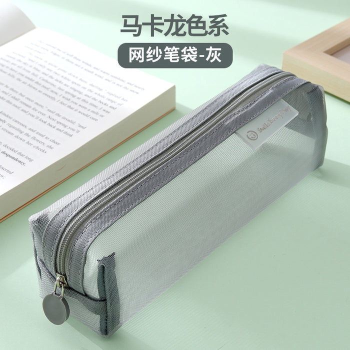 Wholesale pencil bag plastic transparent stationery bag large capacity MOQ≥2 JDC-PB-XuF001