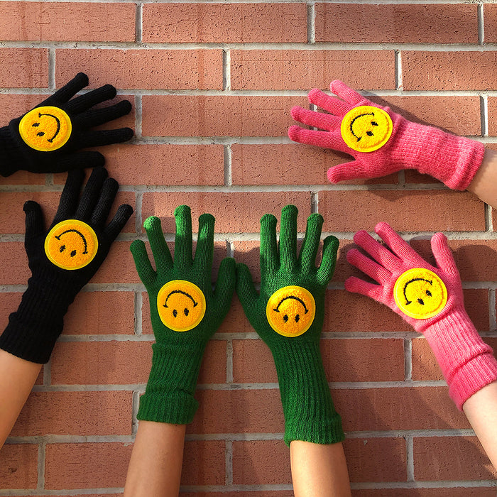 Wholesale Gloves Knitted Wool Warm Cute Smiley Touch Screen Gloves MOQ≥2 JDC-GS-MinZ003