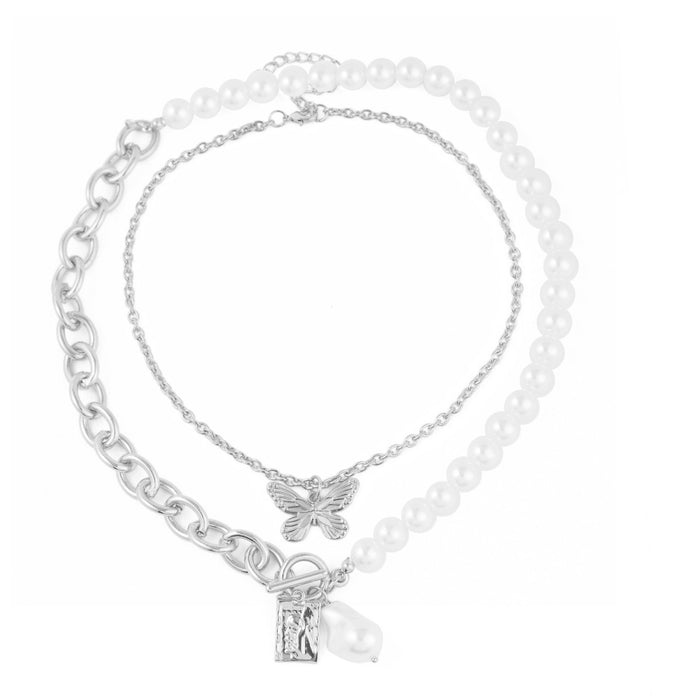 Collar colgante de perlas barroco al por mayor que las mujeres coincidan con JDC-ne-Many006