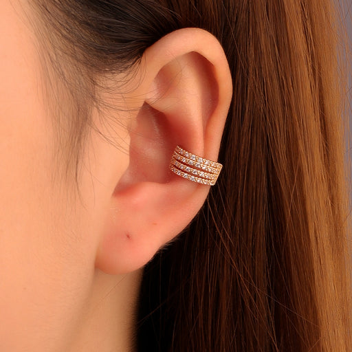 Jewelry WholesaleWholesale Copper Zircon C Type Ear Clip Single Earrings JDC-ES-D203 Earrings 晴雯 %variant_option1% %variant_option2% %variant_option3%  Factory Price JoyasDeChina Joyas De China