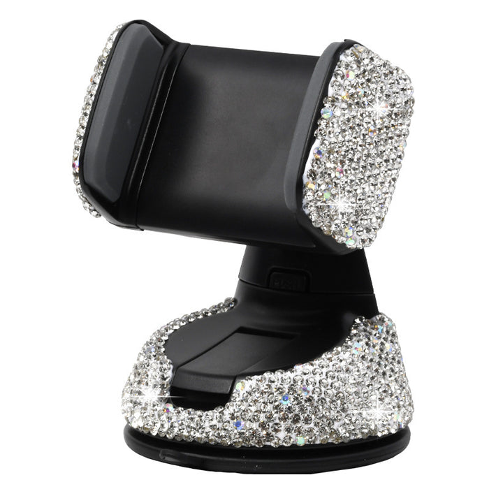 Wholesale Car Accessories Rhinestone ABS Mobile Phone Holder Suction Cup Dashboard Center Console Navigation Mount MOQ≥2 JDC-CA-DiPN001