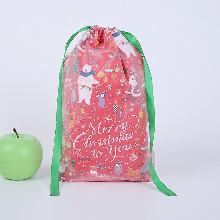 Wholesale Gift Bag Plastic Christmas Drawstring with Mouth MOQ≥2 JDC-GB-Shenao001