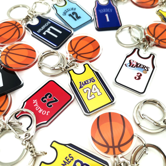 Wholesale Keychain Acrylic Basketball Jersey Pendant (F) JDC-KC-YTai007