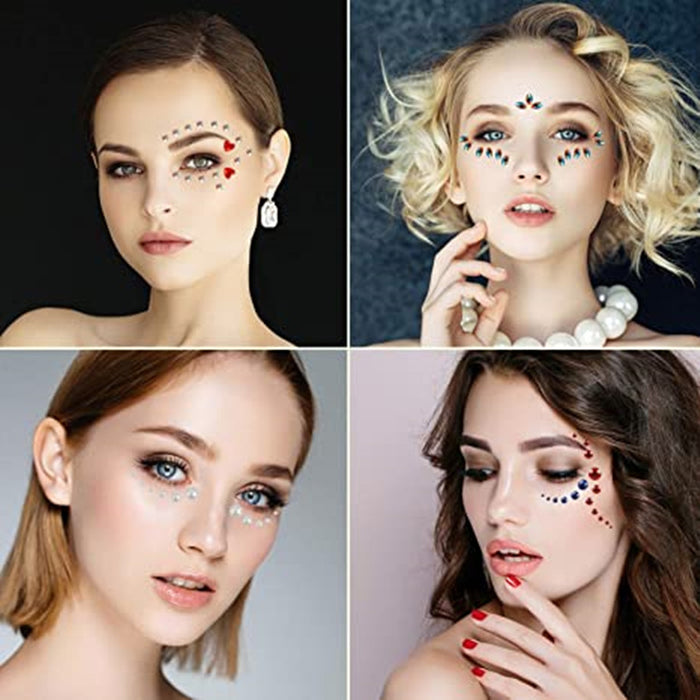 Wholesale acrylic eye makeup sticker pearl face makeup bright diamond MOQ≥2 JDC-EY-WWei001