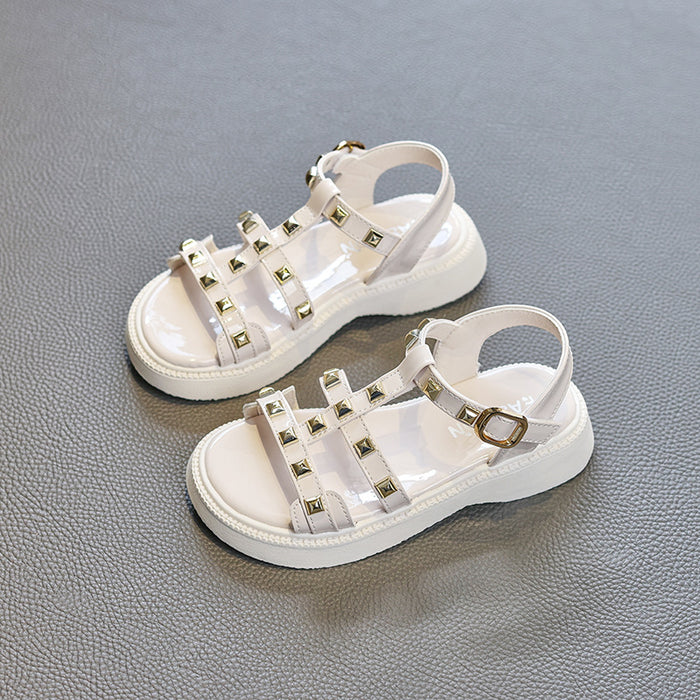 Zapatos para niños al por mayor Sandalias de verano Moda Rivet Romano Zapatos JDC-SD-XHXL003