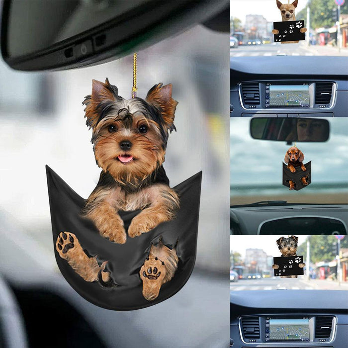 Accesorios para automóviles al por mayor Cositivo de cachorro de bolsillo lindo de acrílico MOQ≥5 JDC-CA-YUNS001
