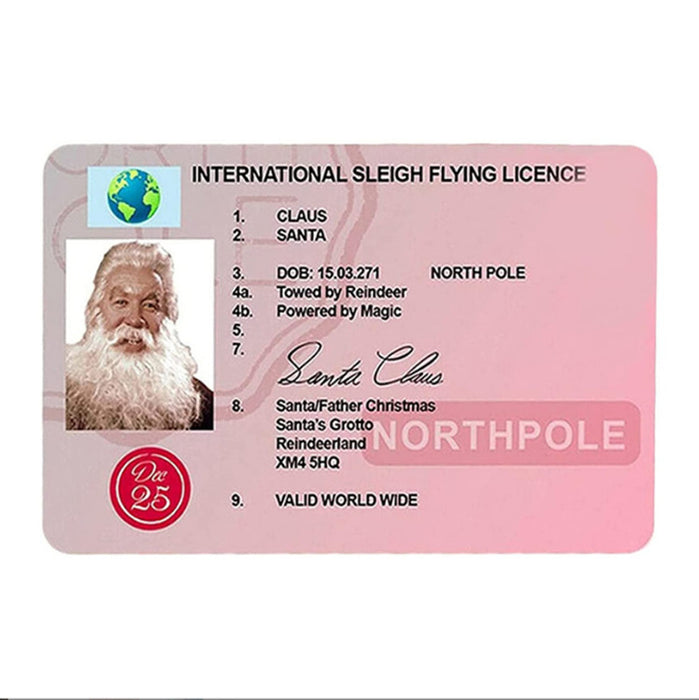 Wholesale Santa Driver's License Christmas Gift Greeting Cards MOQ≥2 JDC-DCN-ZMHW002