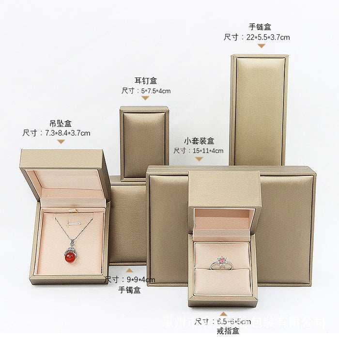 Wholesale Jewelry Packaging PU Leather Jewelry Box Storage MOQ≥2 JDC-JP-JiuXING001