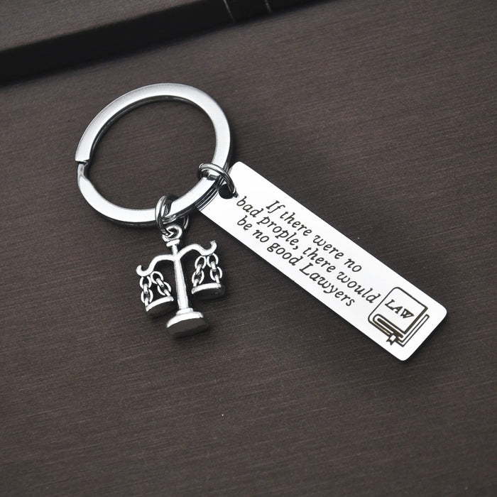 Wholesale Keychains Metals Lawyers Judicial Scales Law School Graduation Gifts for Lawyers MOQ≥3 JDC-KC-ZKe002