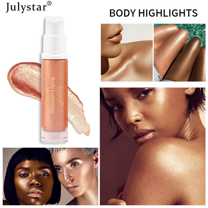 Wholesale Monochromatic Matte Face Body Highlighter Liquid Polarized Brightening MOQ≥3 JDC-HT-JLYS001