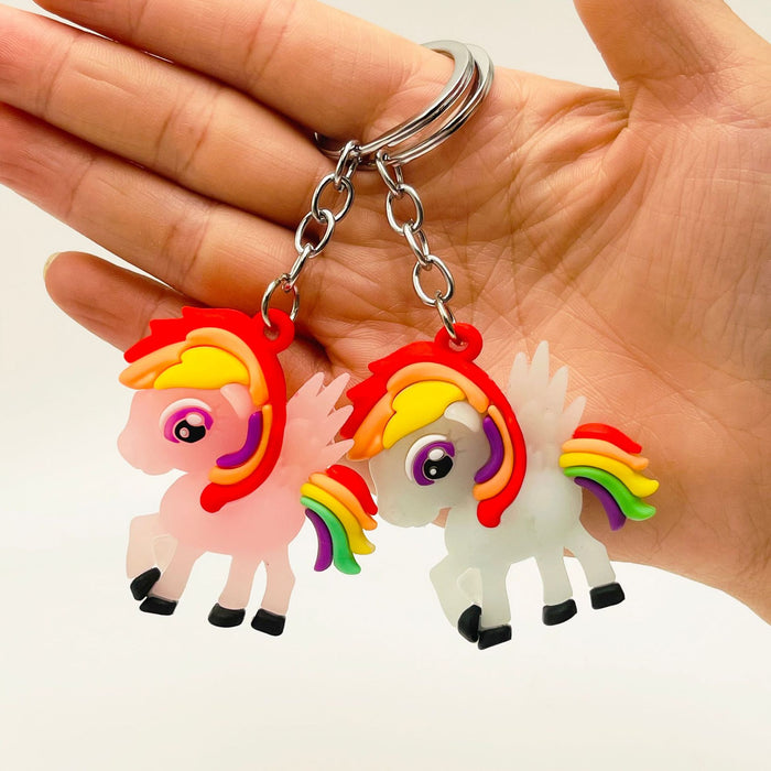Wholesale Keychains PVC Alloy Cute Cartoon Animation Unicorn (M) JDC-KC-XiangY044
