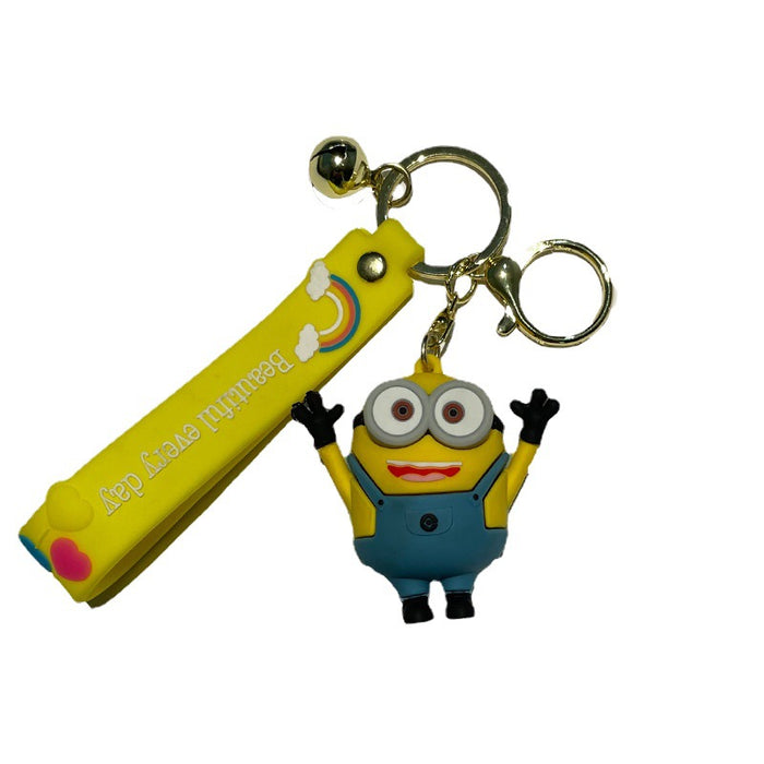Wholesale cartoon keychain yellow character key doll JDC-KC-PLuo003
