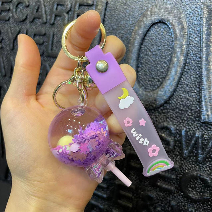 Wholesale Keychains PVC Acrylic Hardware Cute Cartoon Drift Bottle Lollipop (M) MOQ≥2 JDC-KC-MeiY011