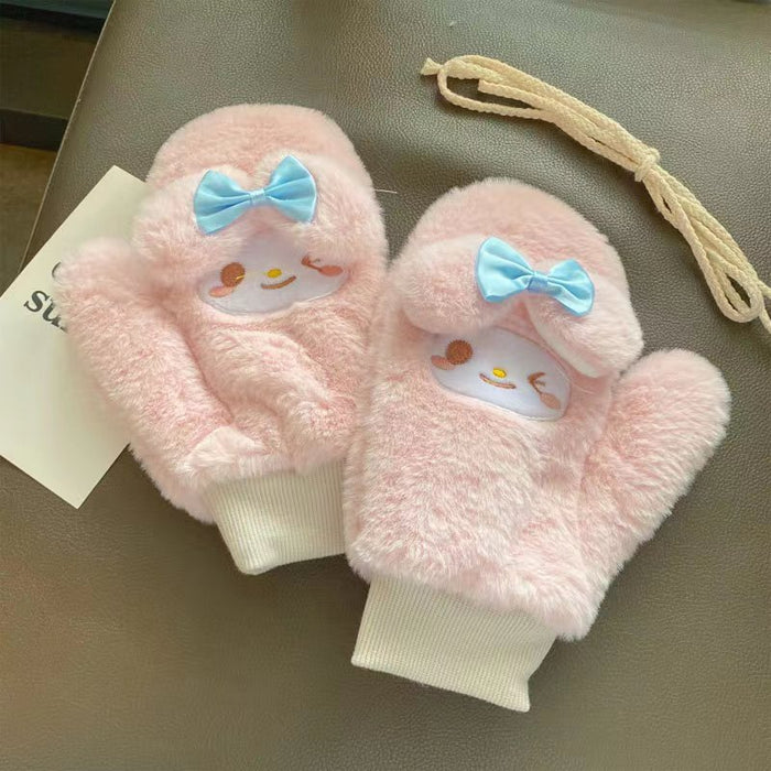 Wholesale Gloves Plush Cute Cartoon Fingers Soft Waxy Thickening Warm (S) JDC-GS-HuanD005