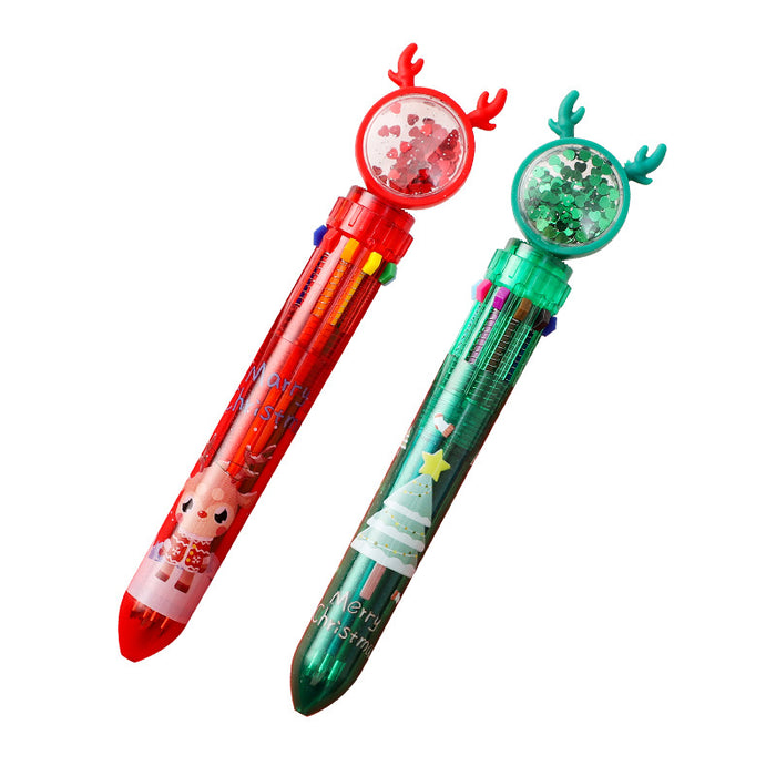 Wholesale Plastic Cartoon 6 Color Ballpoint Pen JDC-BP-midu004