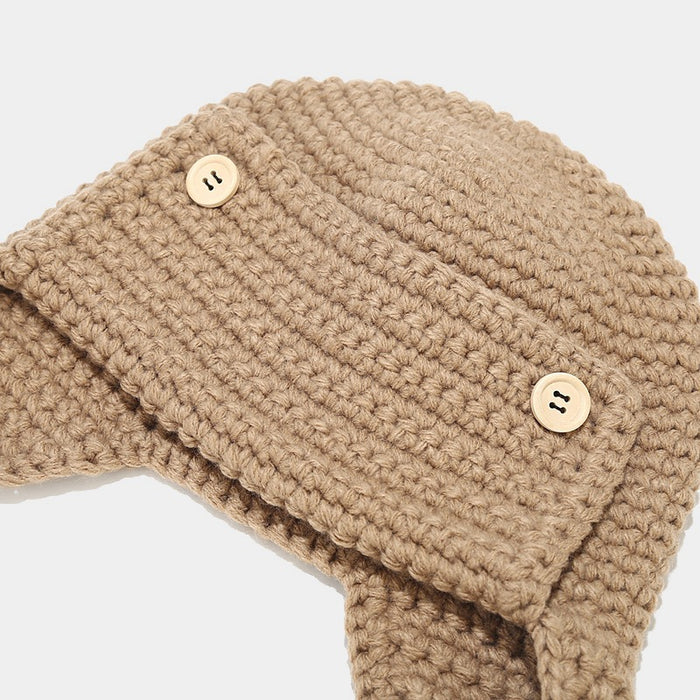 Wholesale Hat Wool Braid Warm Ear Protection Cap MOQ≥2 JDC-FH-LvYi031