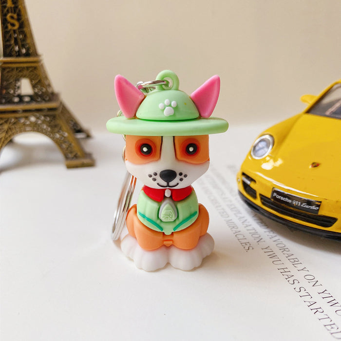 Wholesale soft plastic three-dimensional cartoon doll keychain pendant car ornament JDC-KC-RuiXin001