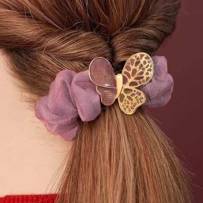 Wholesale Hair Scrunchies Cloth Hollow Butterfly JDC-HS-JunS001