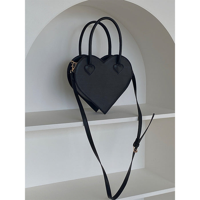 Wholesale PU girly love retro black shoulder bag JDC-SD-HZD039
