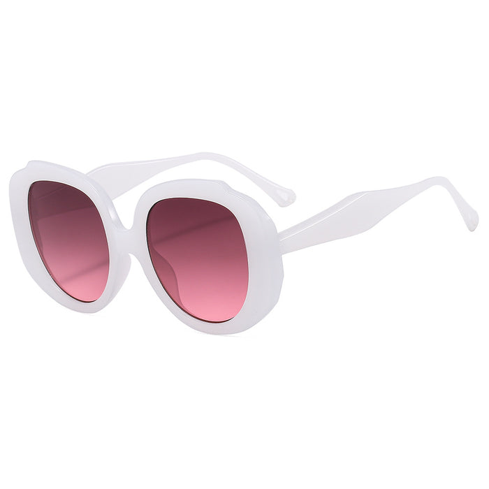 Wholesale Sunglasses PC Round Frame Colorful UV Protection MOQ≥2 JDC-SG-ZhuiF006