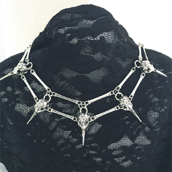 Wholesale Necklace Alloy Skull Bird Skull Necklace JDC-NE-YiD061