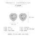 Jewelry WholesaleWholesale heart-shaped sapphire plated silver stud earrings JDC-ES-BZ021 Earrings 标志 %variant_option1% %variant_option2% %variant_option3%  Factory Price JoyasDeChina Joyas De China