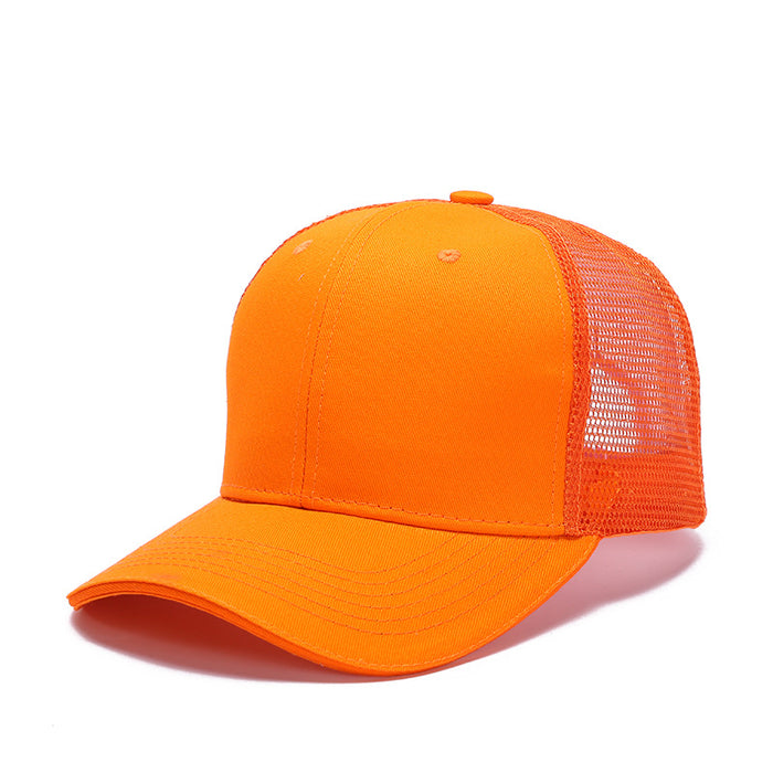 Wholesale Summer Solid Color Hat Cotton Six Piece Mesh Cap MOQ≥2 JDC-FH-TMa005