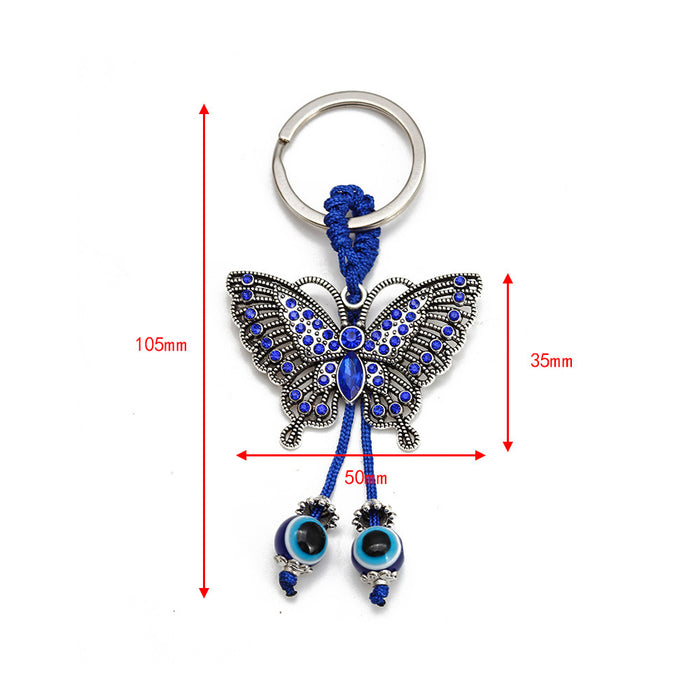 Jewelry WholesaleWholesale Devil's Eye Butterfly Keychain JDC-KC-baiding001 Keychains 佰定 %variant_option1% %variant_option2% %variant_option3%  Factory Price JoyasDeChina Joyas De China