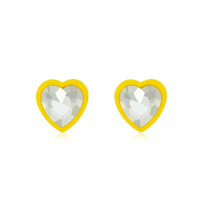 Wholesale Earrings 925 Silver Needle Acrylic Heart Shape MOQ≥2 JDC-ES-ChenH002