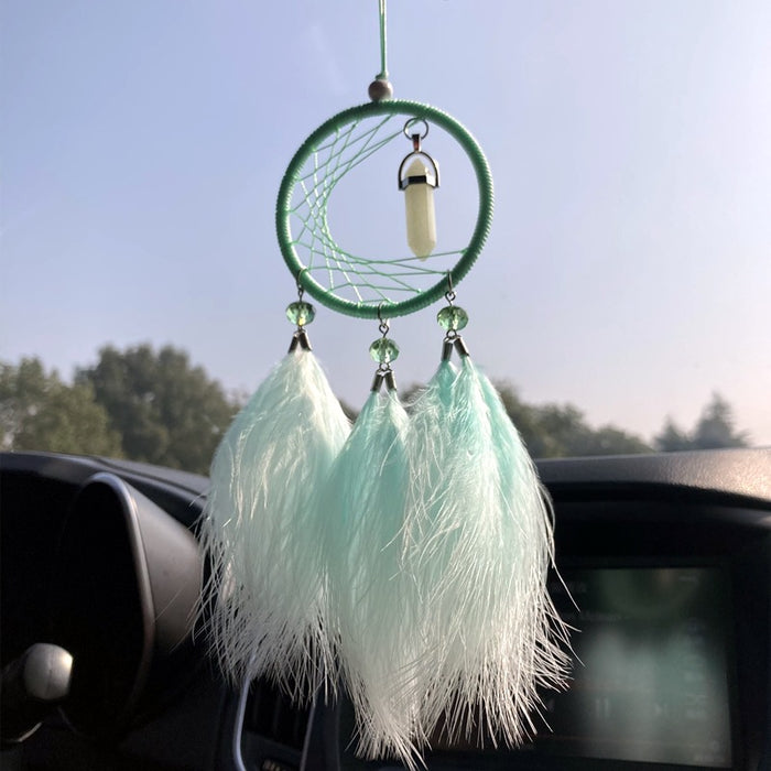 Wholesale Car Accessories Iron Ring Feather Dream Catcher MOQ≥2 JDC-CA-ChenP003