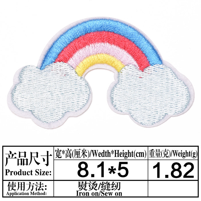 Wholesale Twill Rainbow Collection Embroidered Cloth Patch JDC-EBY-Lide012