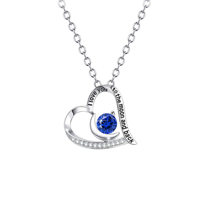 Wholesale S925 Silver Zircon Alloy Heart Necklace JDC-NE-XunO028