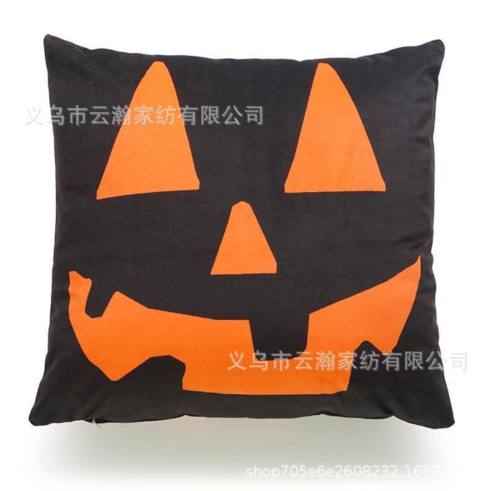 Wholesale Pillowcase Halloween Cartoon Linen Plush MOQ≥2 JDC-PW-Yunhan003