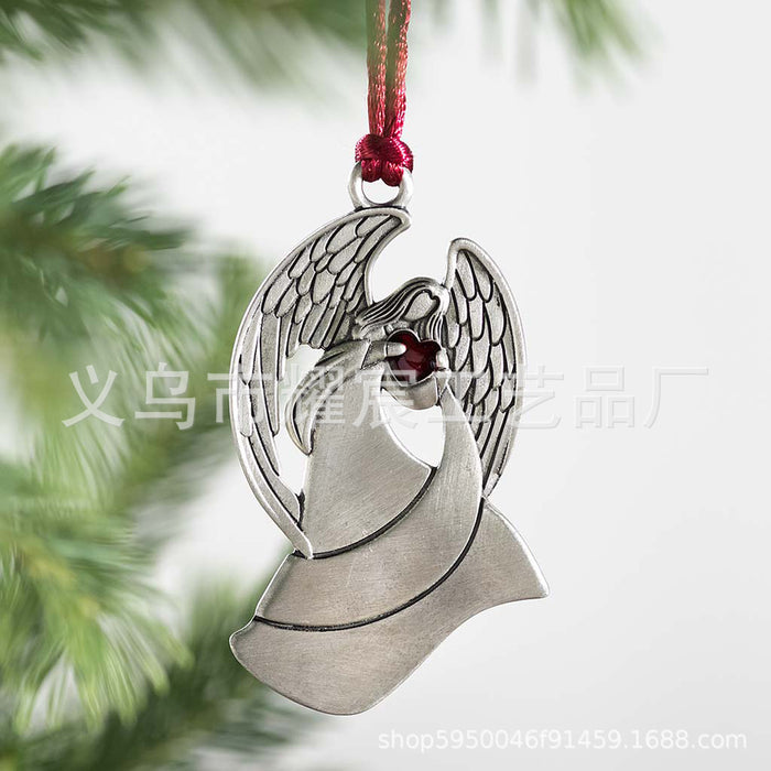 Decoraciones de árbol de Navidad de metal hecho a mano colgante al por mayor jdc-dcn-yaoc003