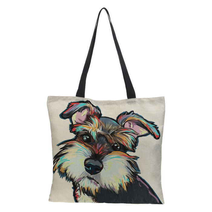 Wholesale Hand Painted Dog Pattern Shopping Bag JDC-SD-QTu006