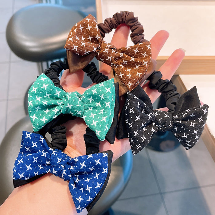 Wholesale cute and delicate small double layer hair tie JDC-HS-HuaJ008