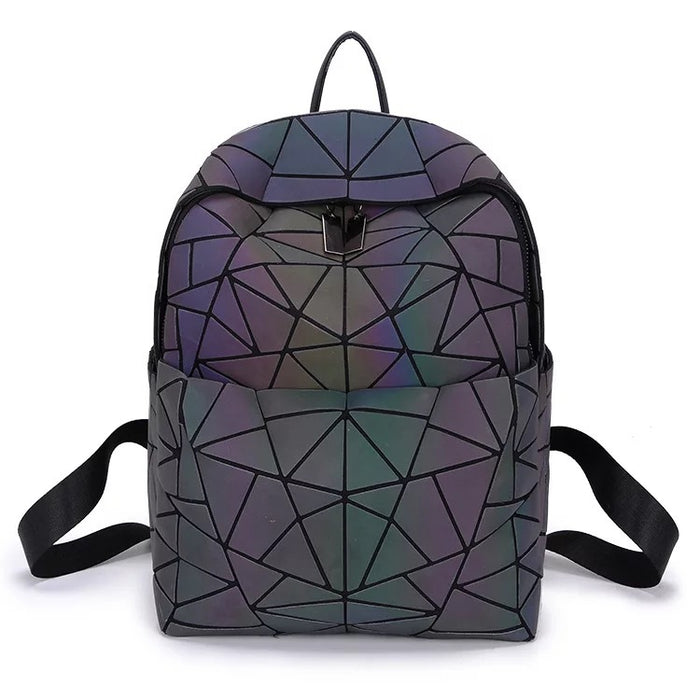 Wholesale Backpack PU Luminous Color Changing Diamond Large Capacity MOQ≥2 JDC-BP-Buluo002