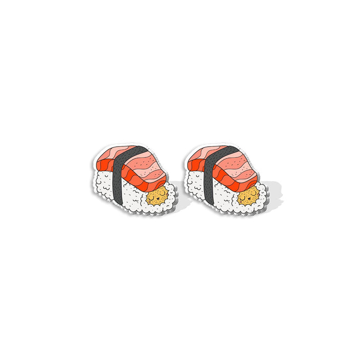 Wholesale Earrings Plastic Sushi Toys MQO≥5 JDC-ES-xiangl003