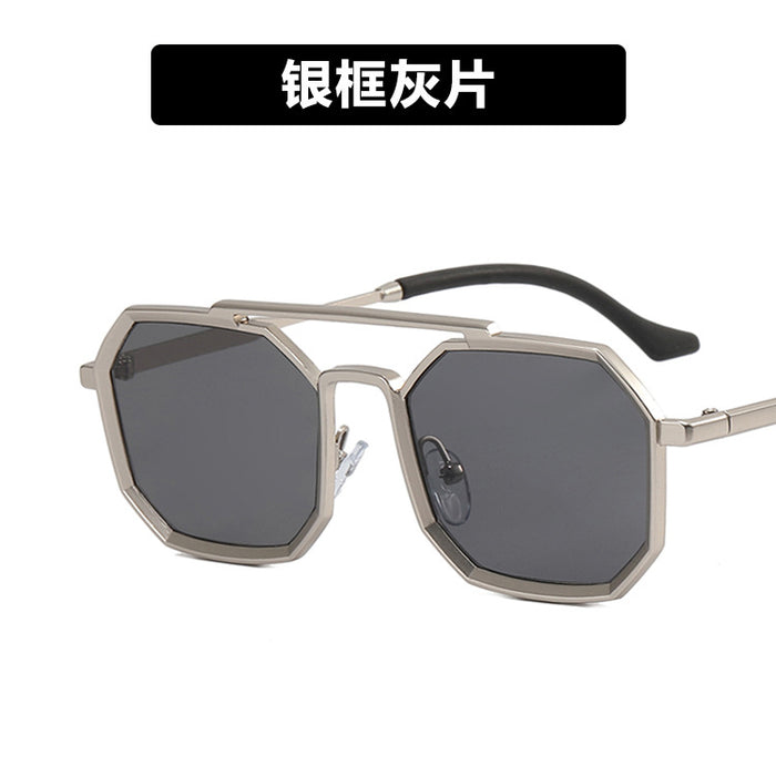 Wholesale Steampunk Double Bridge Sunglasses Men Polygon JDC-SG-KD169