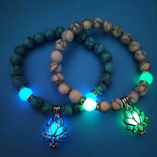 Jewelry WholesaleWholesale Turquoise Bead Bracelet Energy Glowing Lotus Stretch Beads JDC-BT-ZhongY001 Bracelet 瑞州 %variant_option1% %variant_option2% %variant_option3%  Factory Price JoyasDeChina Joyas De China