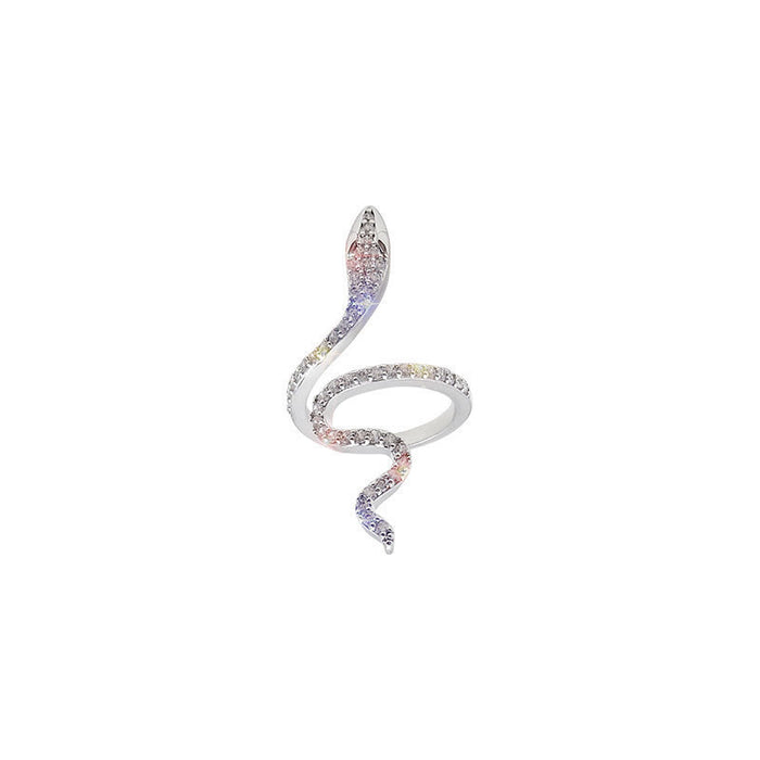 Wholesale Rings Copper Silver Snake Adjustable  MOQ≥2 JDC-RS-YanB003