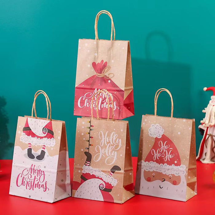 Wholesale Gift Bag Kraft Paper Christmas Gift Bag MOQ≥12 JDC-GB-Ganrui017