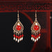 Jewelry WholesaleWholesale antique earrings women's red agate pearl long JDC-ES-Luox006 Earrings 洛湘 %variant_option1% %variant_option2% %variant_option3%  Factory Price JoyasDeChina Joyas De China